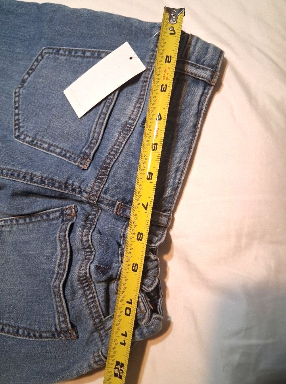 Hippie Girl NWT High Rise Wide Leg Jeans Medium Wash Side Stripe Size 10 - Picture 7 of 13